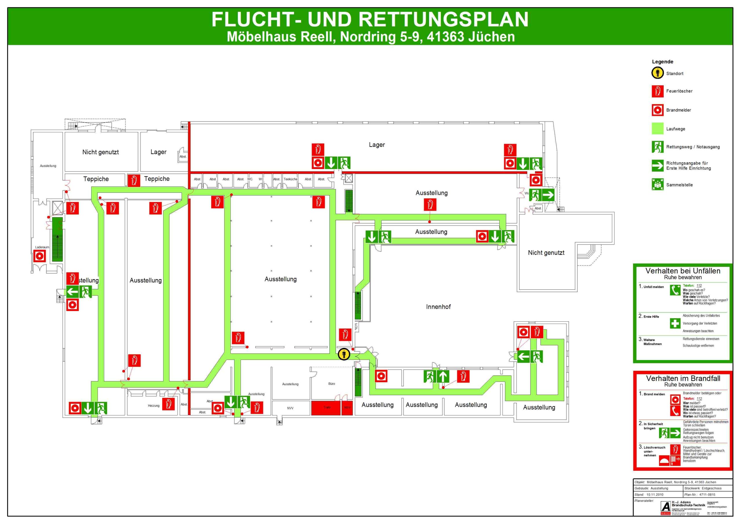 Flucht- und Rettungspläne